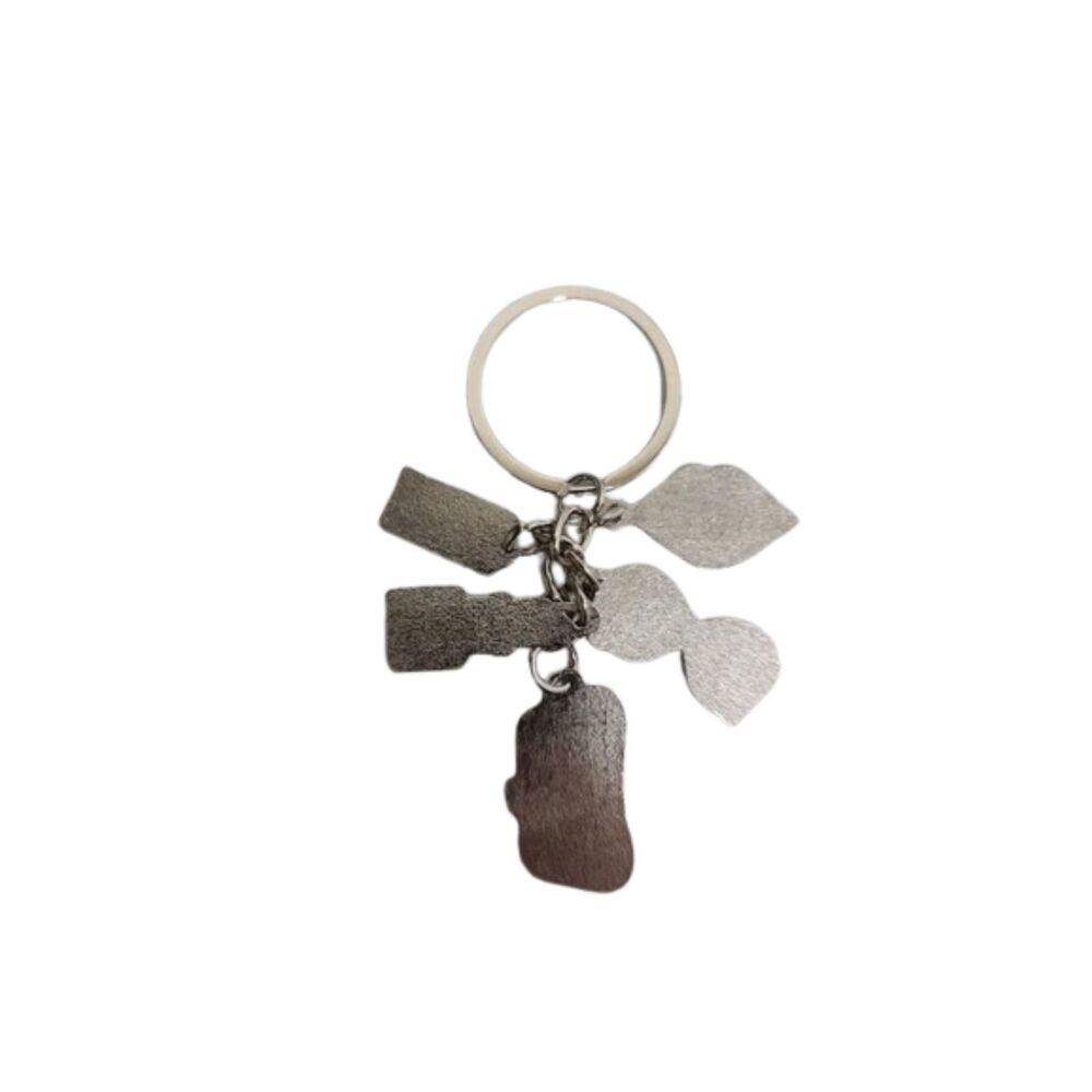 Keychain with Lipstick, Sunglasses and Bag Charms - Picture 3 of 5